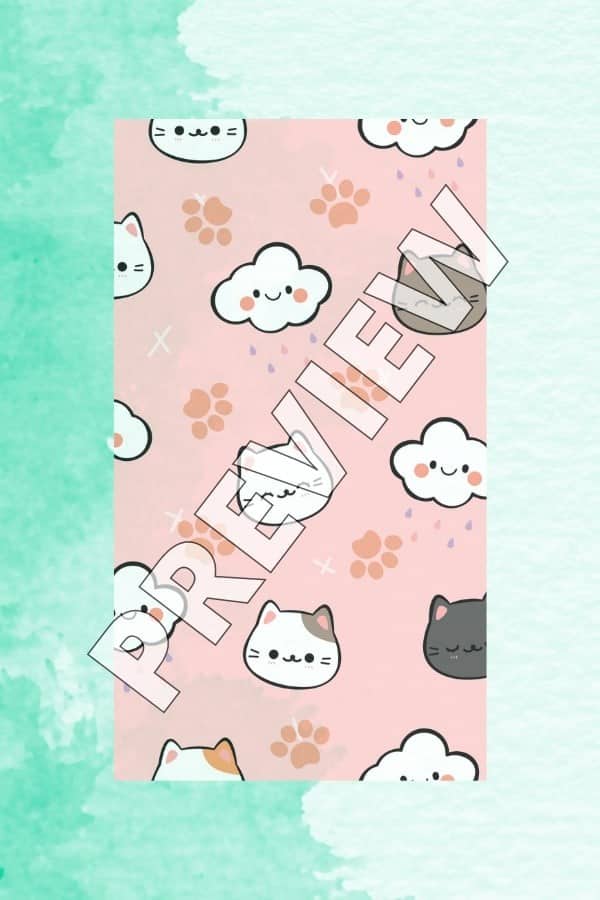 PINK CUTE CATS PHONE WALLPAPER