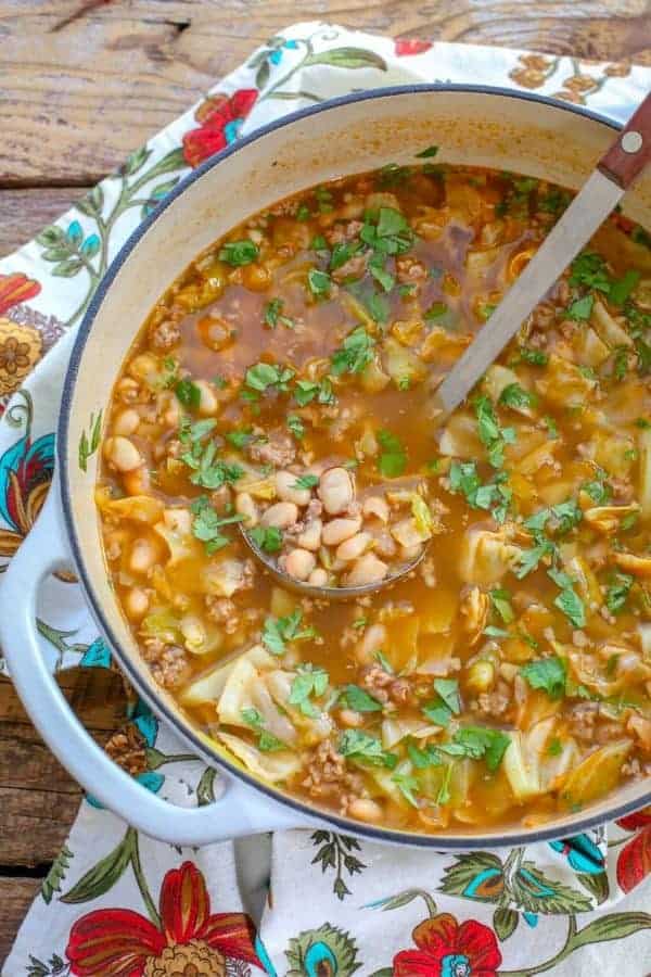 MEXICAN WHITE BEAN AND CABBAGE SOUP