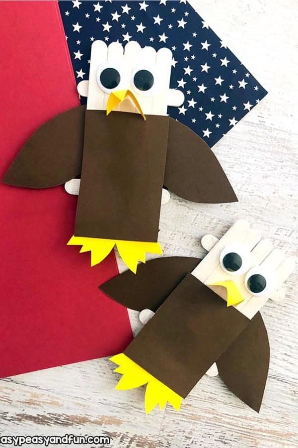 Craft Sticks Bald Eagle