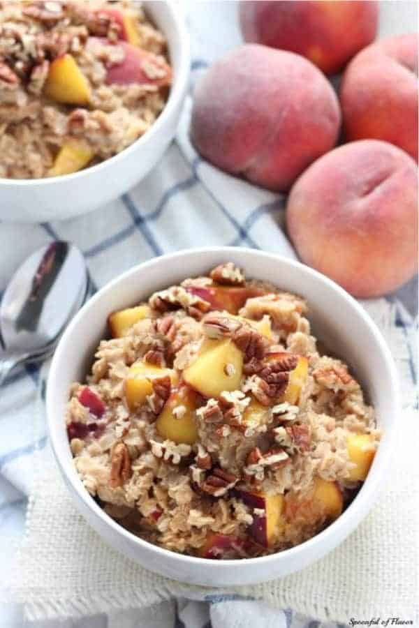 Peach Cobbler Oatmeal Recipe