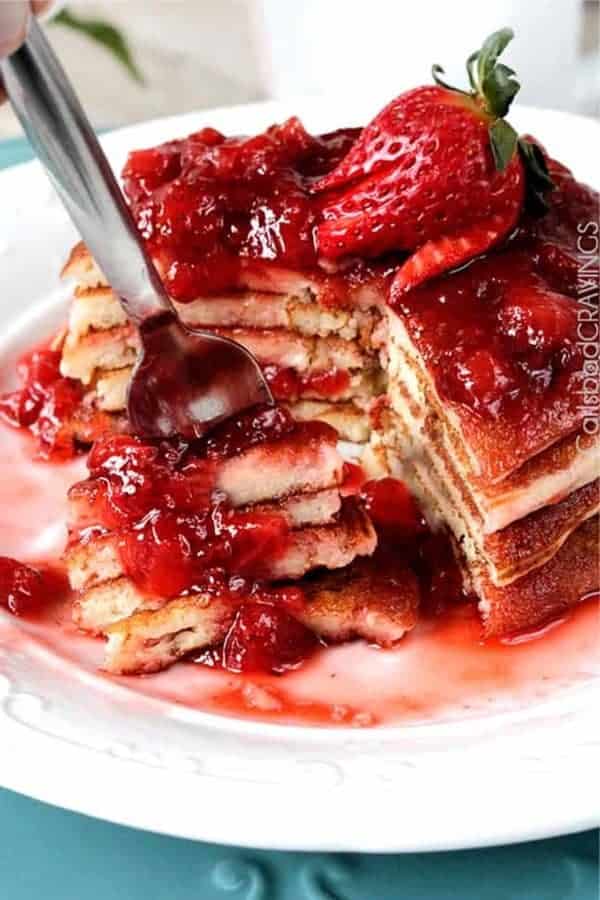 Strawberry Cheesecake Pancakes