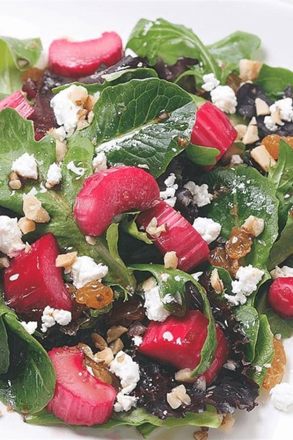 Roasted Rhubarb Salad