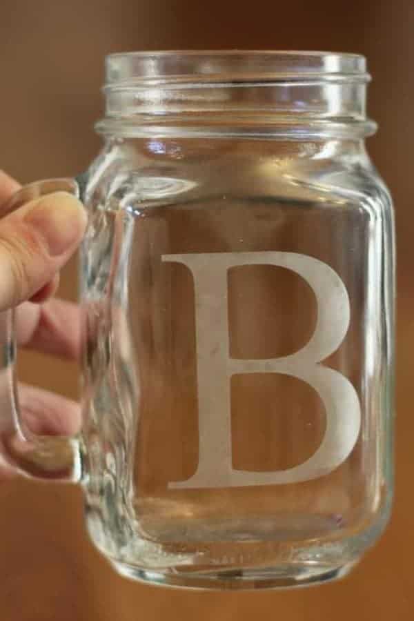 DIY ETCHED MASON JAR GLASSES