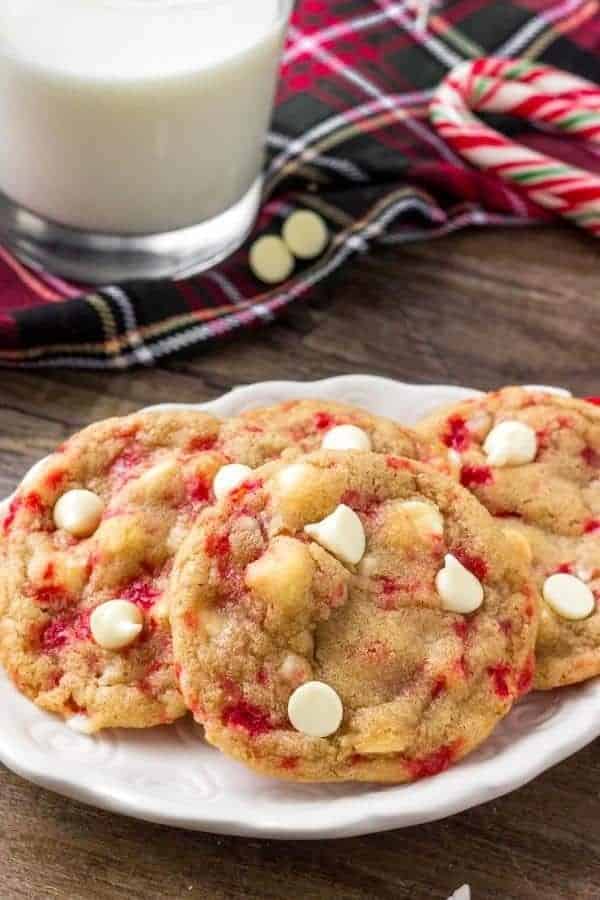 WHITE CHOCOLATE CANDY CANE COOKIES