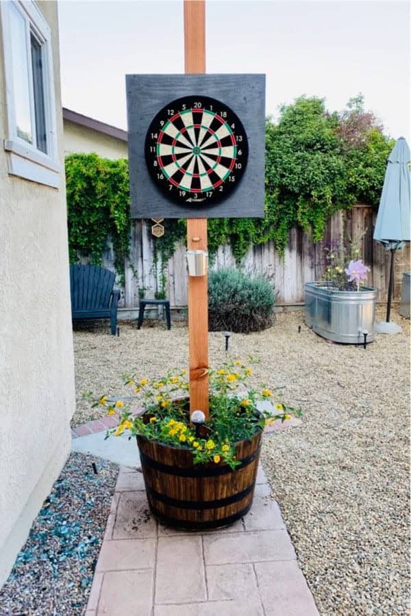 DIY Backyard Dartboard Stand