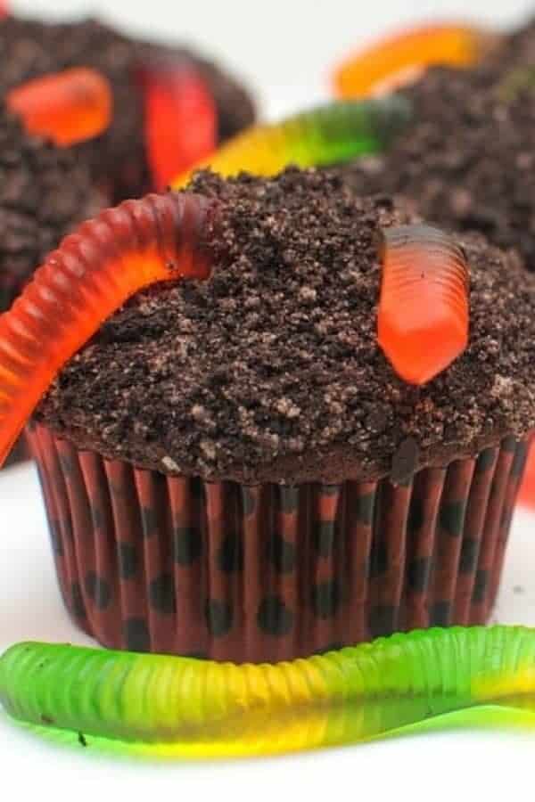 Pudding Filled Dirt Cupcakes