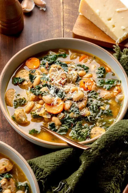 16 Bean Soup with Kale and Sausage
