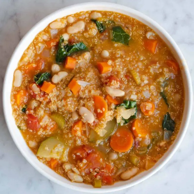 16 Bean Soup with Quinoa and Avocado