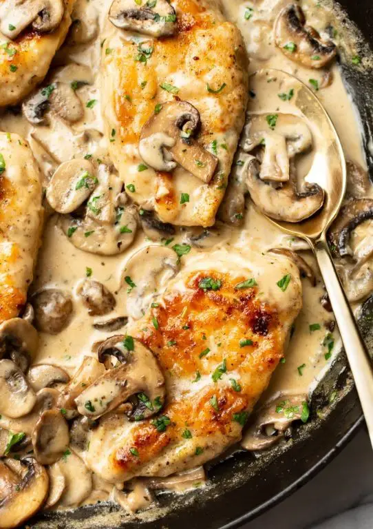 3-Ingredient Creamy Mushroom Chicken