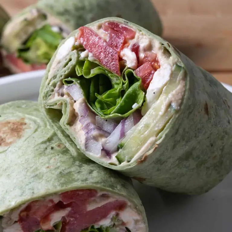 6-Ingredient Mediterranean Hummus Wrap