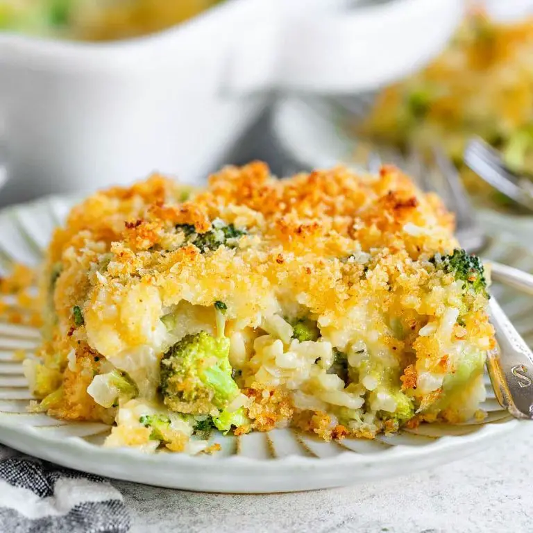 7-Ingredient Cheesy Broccoli Rice Casserole