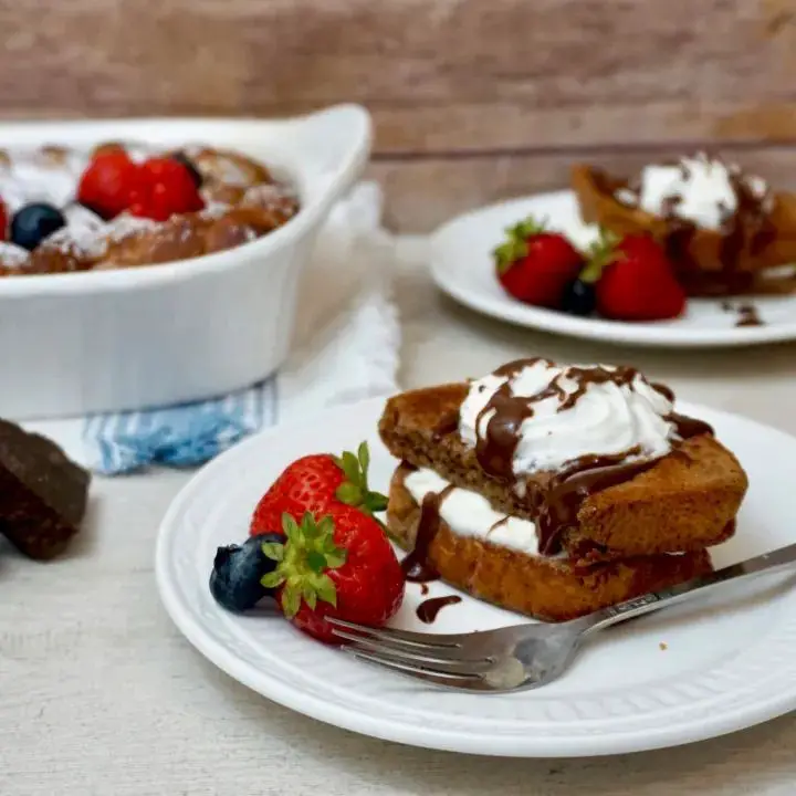 Abuelita Chocolate French Toast with Whipped Cream
