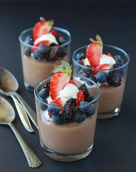 Abuelita Chocolate Mousse with Fresh Berries