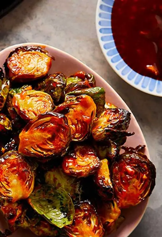 Air Fryer Sriracha Brussels Sprouts