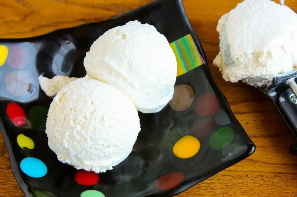Allulose-Sweetened Vanilla Ice Cream