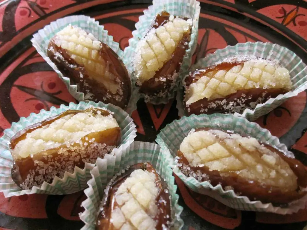 Almond Paste Stuffed Dates