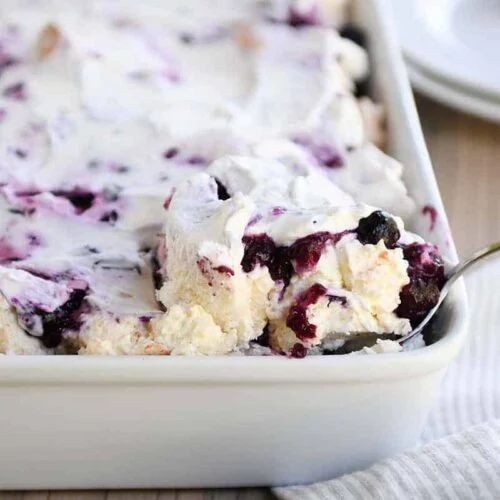 Angel Food Cake Mix and Blueberry Cobbler