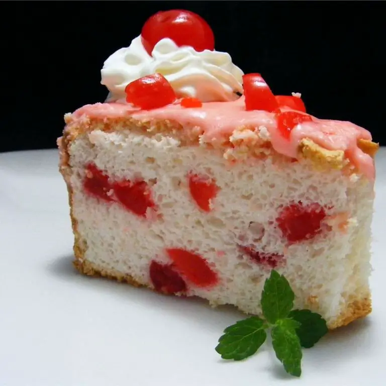 Angel Food Cake Mix and Cherry Compote Cake