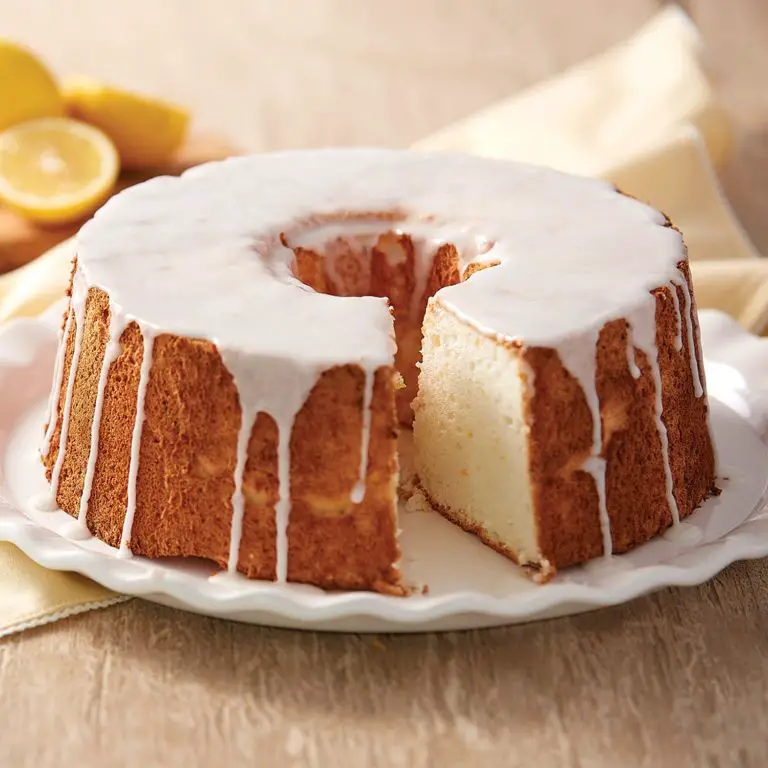 Angel Food Cake Mix and Lemon Glaze Cake