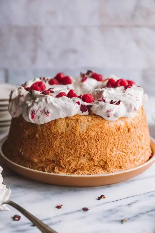 Angel Food Cake Mix and Raspberry Swirl Cake