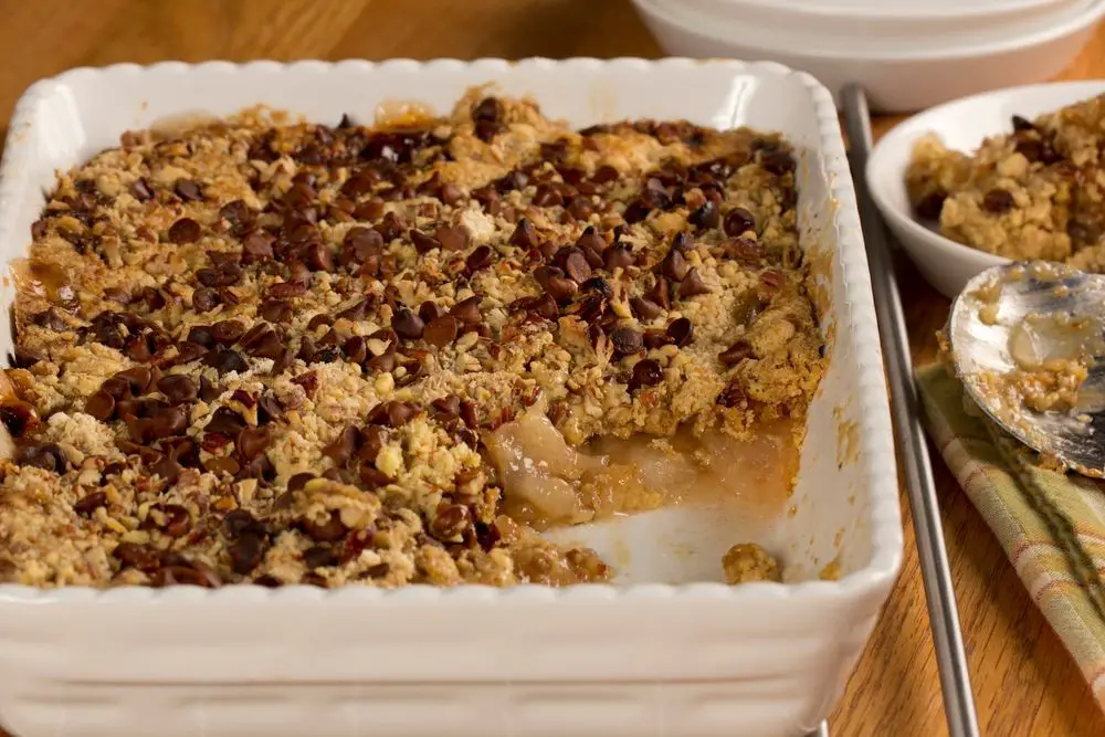 Apple Cinnamon Dump Cake with apples, cake mix, and cinnamon.