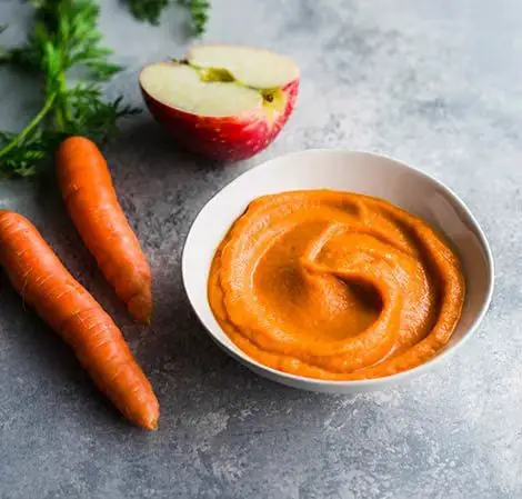 Apple and Carrot Puree with a Hint of Ginger