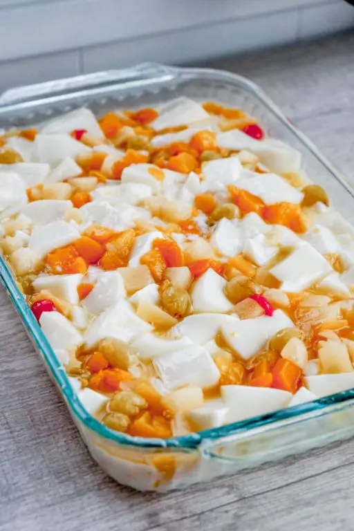 Apricot Jello with Almonds