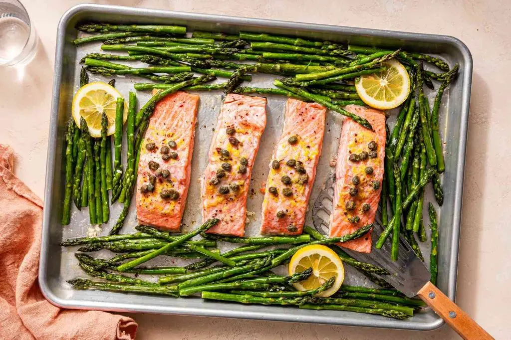 Asparagus and Salmon Sheet Pan Dinner