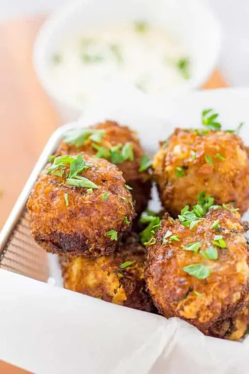 Bacon and Cheddar Croquettes with Ranch Dressing