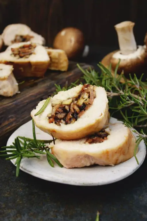 Bacon and Chicken Stuffed Mushrooms