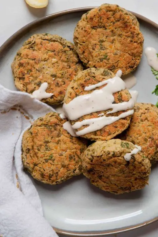 Baked Falafel with Tahini Sauce