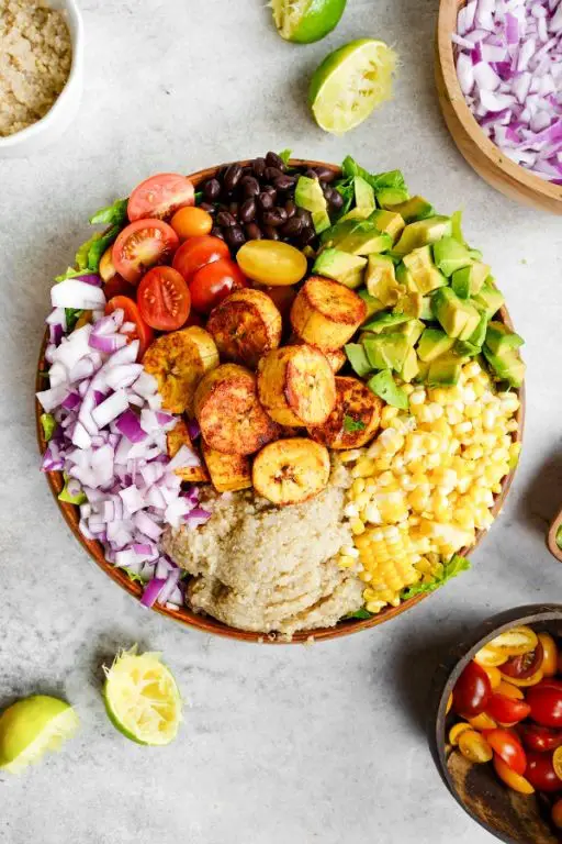 Baked Plantain and Avocado Salad