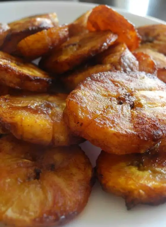 Baked Plantain with Caramel Drizzle