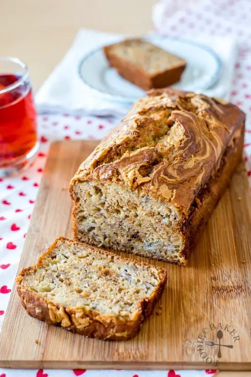 Banana Bread with Peanut Butter Swirl
