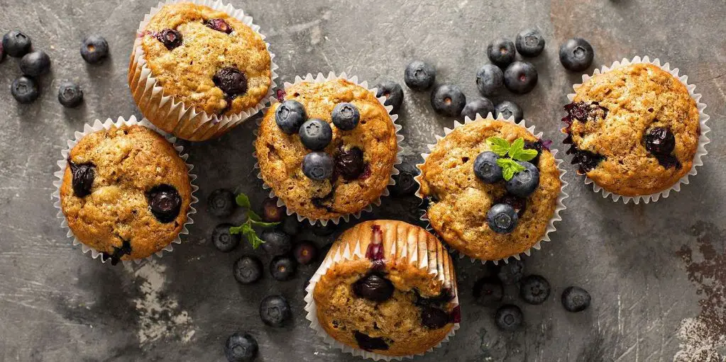 Barley Flour Blueberry Muffins