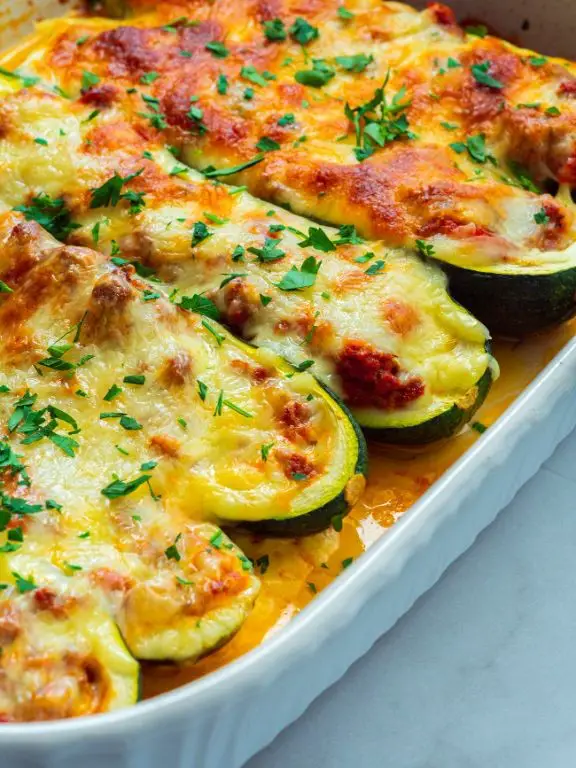 Beef Stuffed Zucchini Boats