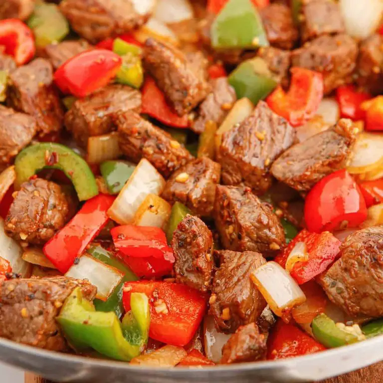 Beef Tips with Bell Peppers and Onions