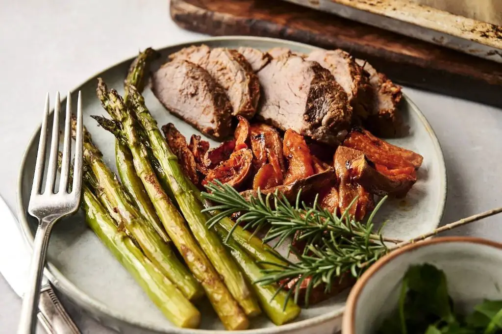 Beef Tips with Sweet Potatoes and Rosemary