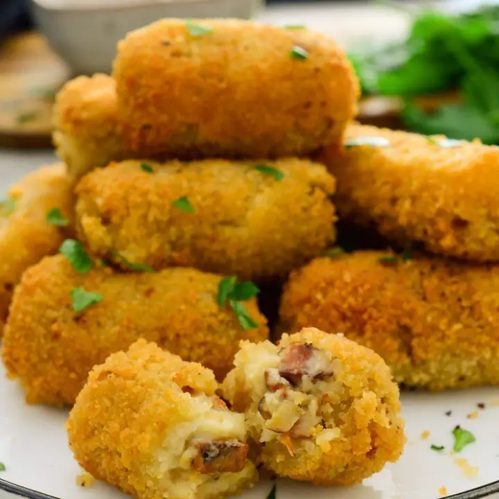 Beef and Mushroom Croquettes with Garlic Aioli