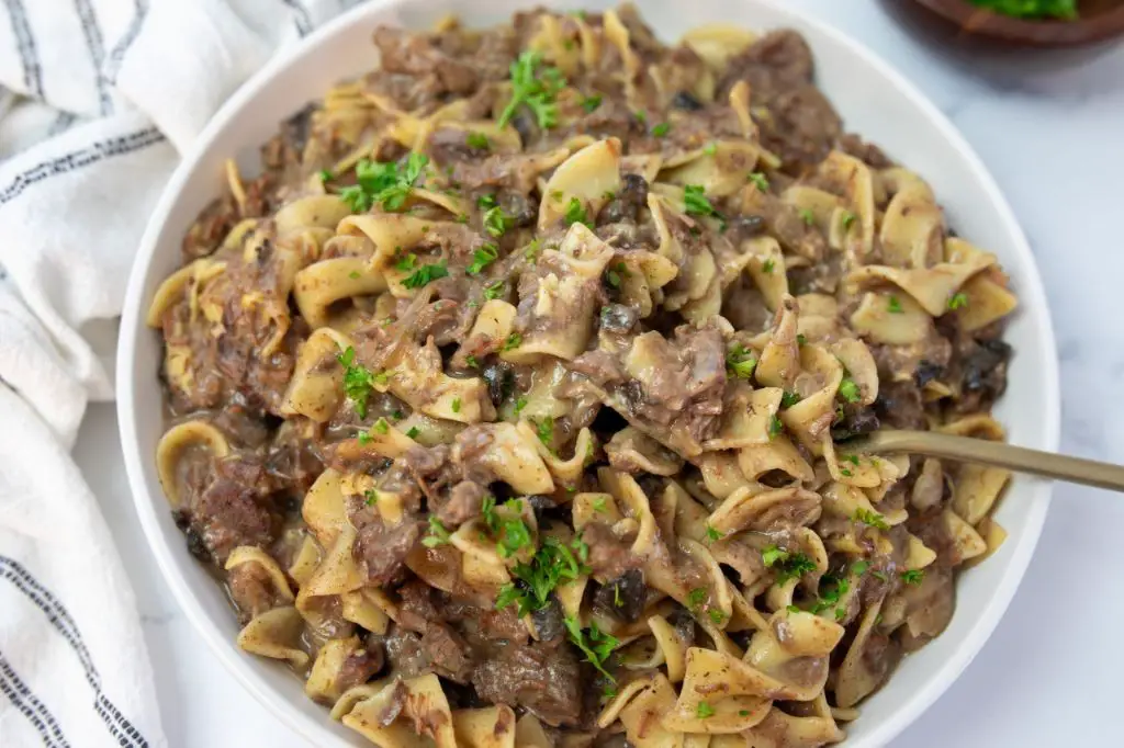 Beef and Mushroom Stroganoff Freezer Meal