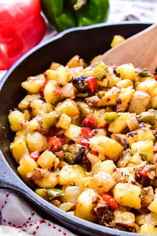 Bell Pepper and Onion Breakfast Skillet