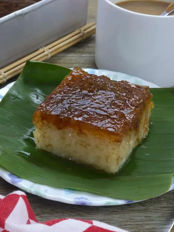 Bibingkang Malagkit - A sticky rice cake with coconut.