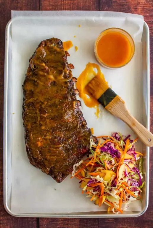 Bourbon Peach Glazed Ribs