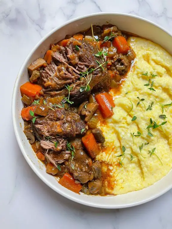 Braised Short Ribs with Creamy Polenta