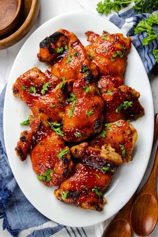 Breaded Chicken Thighs with BBQ Glaze