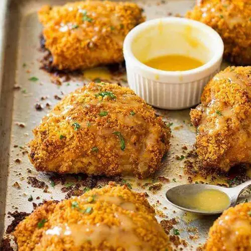 Breaded Chicken Thighs with Garlic Aioli