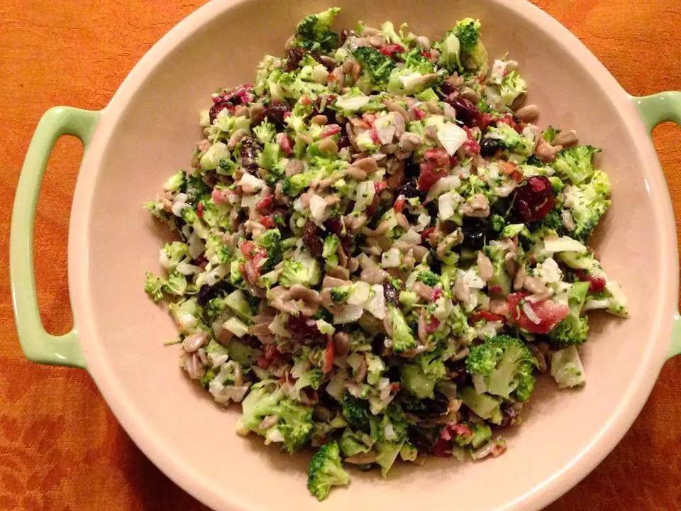 Broccoli Salad with Raisins and Bacon