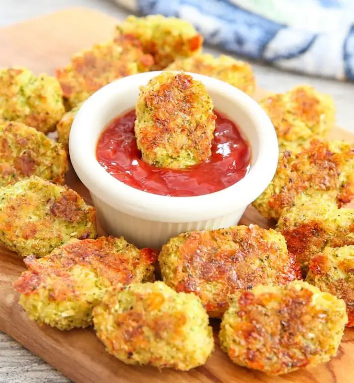 Broccoli Tots with Spicy Mayo