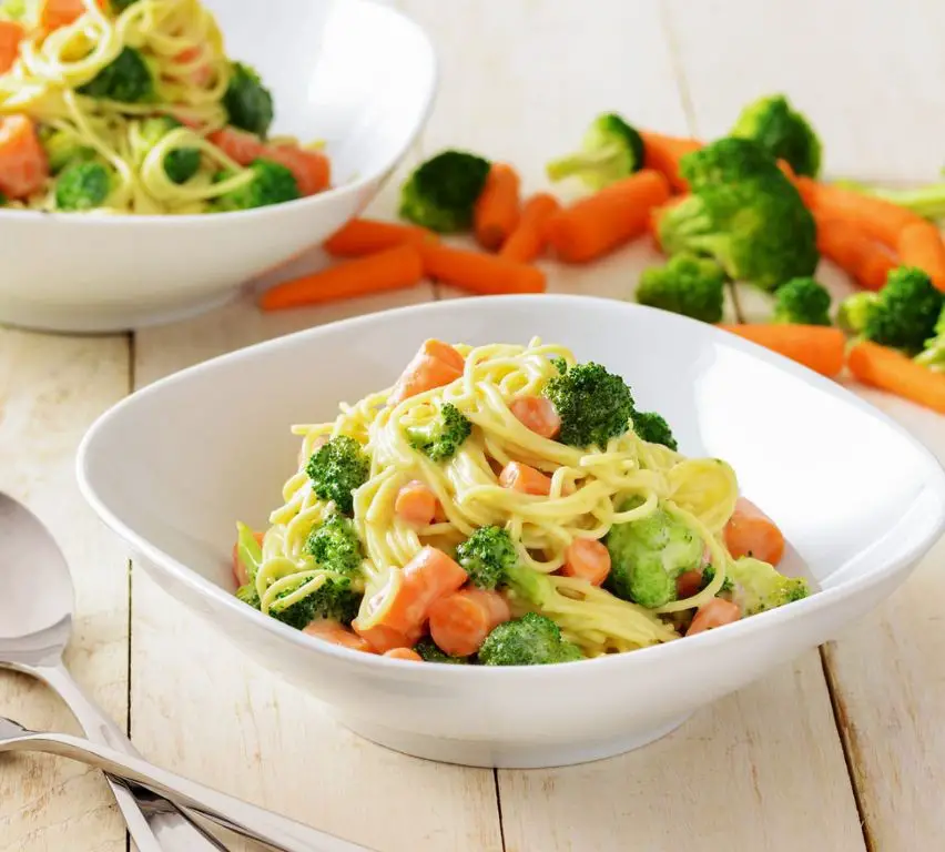 Broccoli and Carrot Pasta Primavera