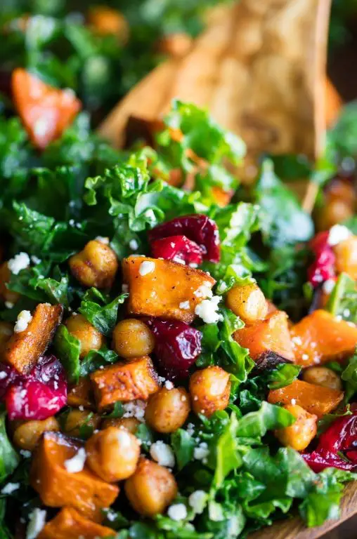Butternut Squash and Kale Salad with Cranberries